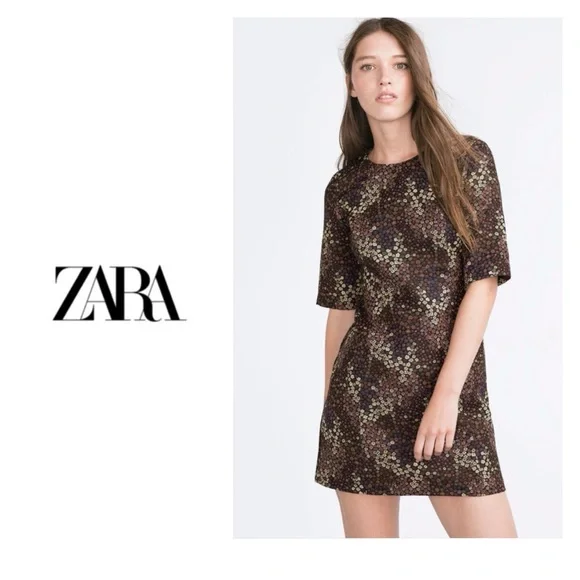 ZARA Multicolor Patterned Mini Dress - Picture 2 of 16